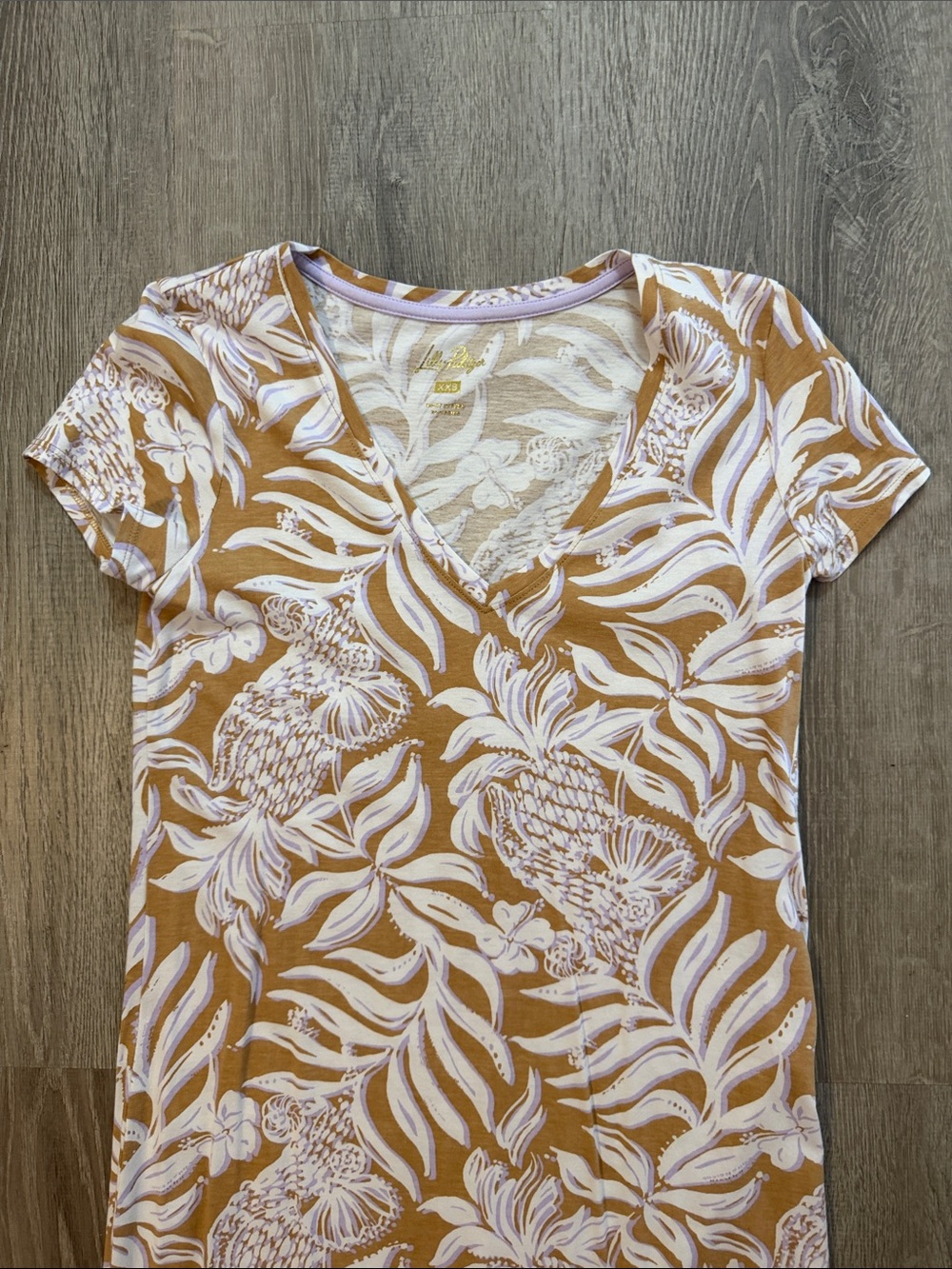 Lilly Pulitzer XXS Etta Short Sleeve V-Neck Casual Summer Pima Cotton Maxi Dress - Picture 4 of 12